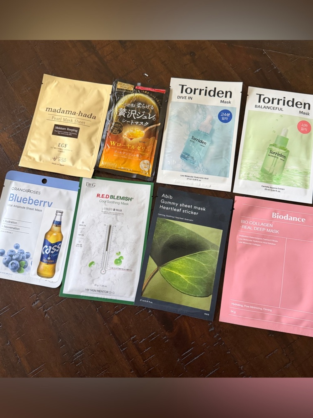 8-piece Korean / Japanese Facial Sheet Mask Bundle